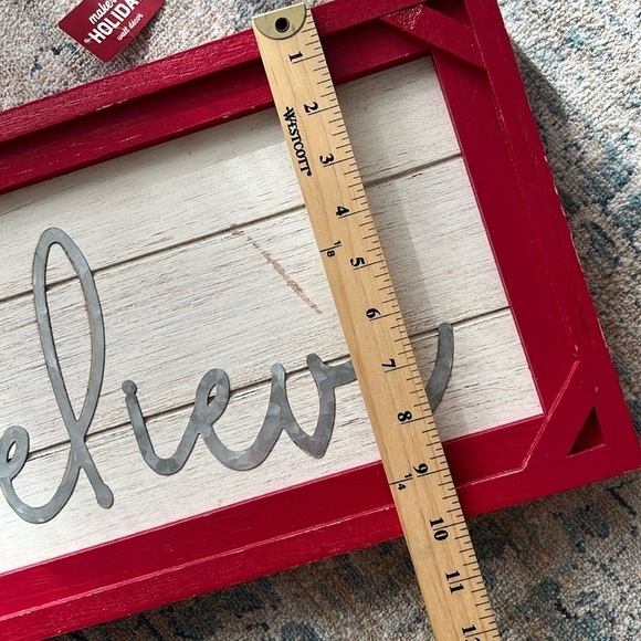 Believe Farm House Distressed Wood Sign New With Tags - Picture 8 of 9